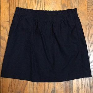 JCrew navy linen skirt